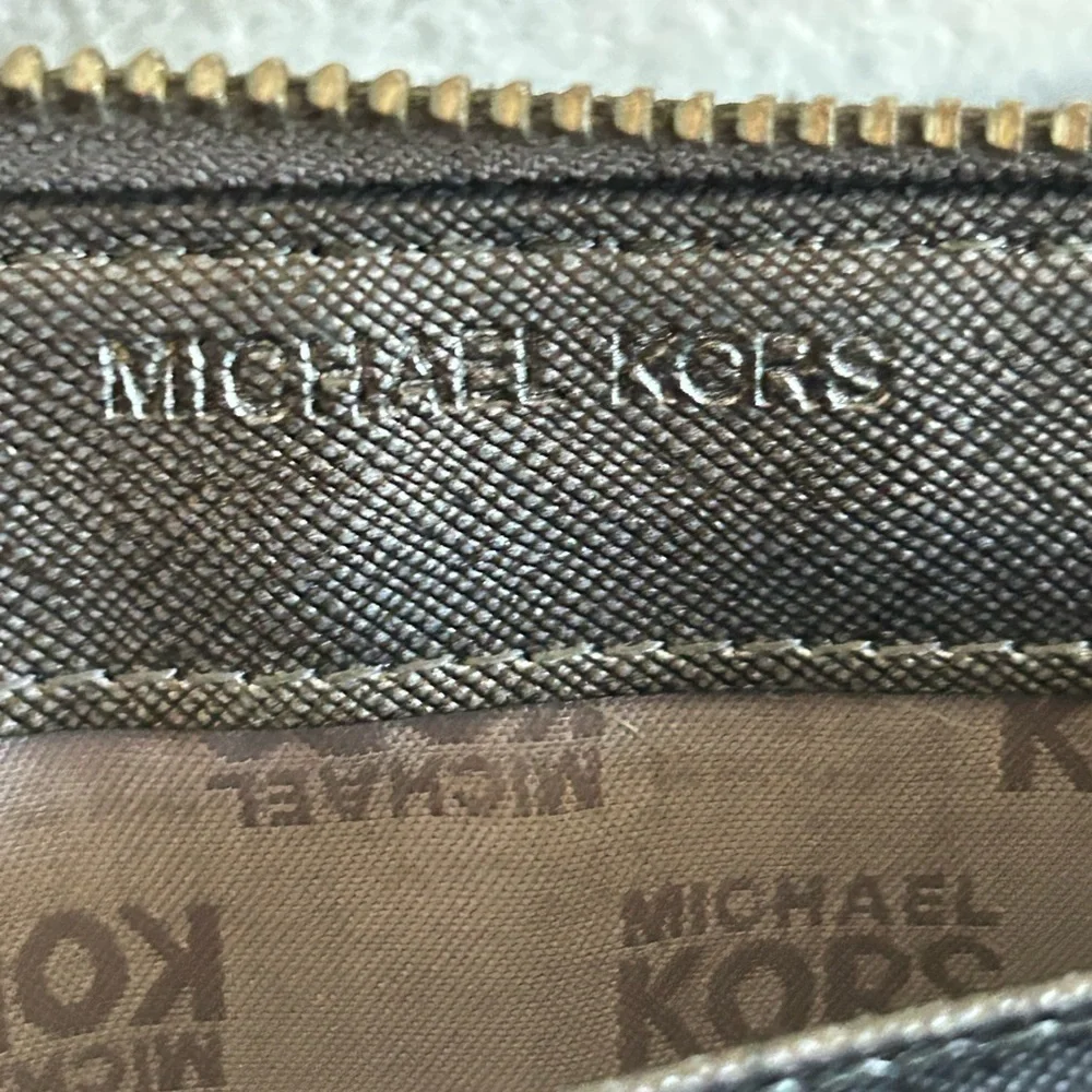 Michael Kors Studded Jet Set Zip Around Zipper Wallet